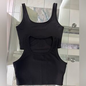 2 black crop top bundle